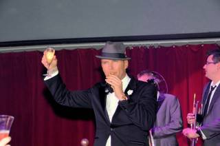 Matt Goss and his twin brother Luke Goss celebrate their 43rd birthdays in The Gossy Room at Caesars Palace on Sept. 30, 2011.