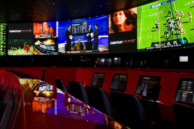 The remodeled race and sports book in the Venetian is shown Tuesday, Nov. 1, 2011. The sports book reopened after a three-month, multimillion-dollar renovation.