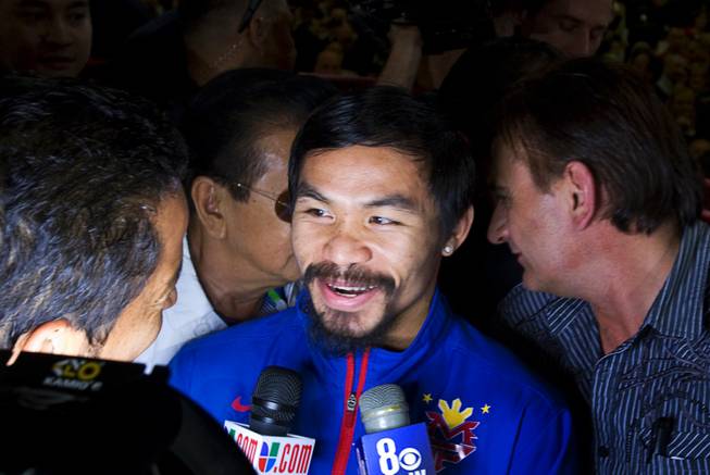 Manny Pacquiao Arrives at MGM