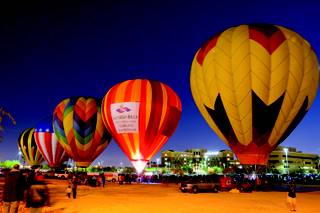 Balloons glow at last year's Las Vegas Hot Air balloon Festival at Southern Hills Hospital. This year's event will be held Oct. 25-27 and is free to the public.