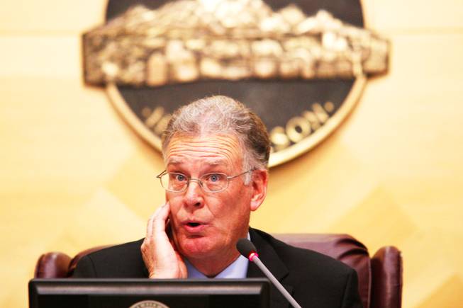 Henderson Mayor Andy Hafen speaks during a Henderson City Council meeting Tuesday, Nov. 29, 2011, in which the council unanimously appointed Josh M. Reid, U.S. Senate Majority Leader Harry Reid's son, to be the next city attorney.