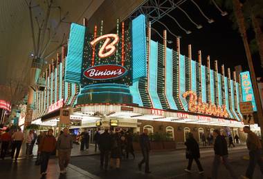 An exterior view of Binion’s in Downtown Las Vegas on Tuesday, Dec. 6, 2011.  
