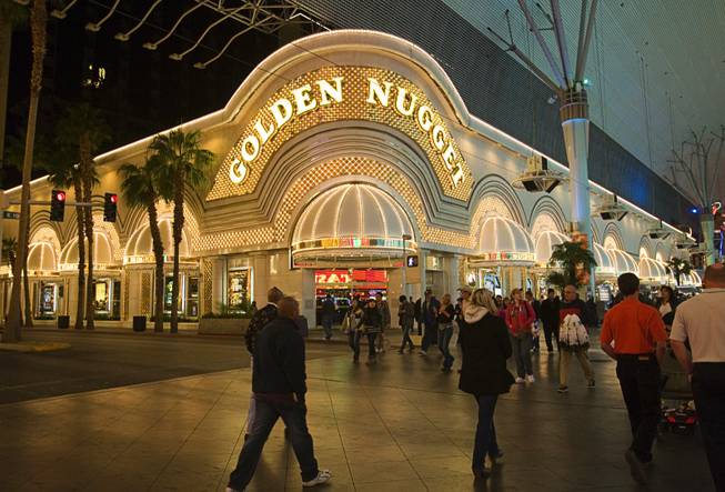 A exterior view of the Golden Nugget casino in downtown Las Vegas Tuesday, December 6, 2011.  
