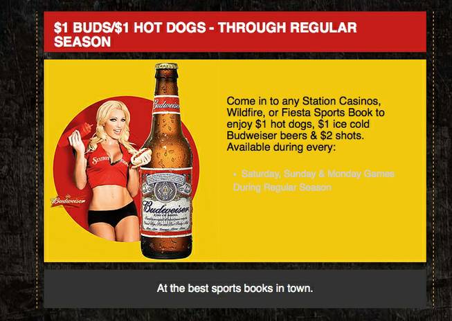 Screenshot from Station Casinos website.