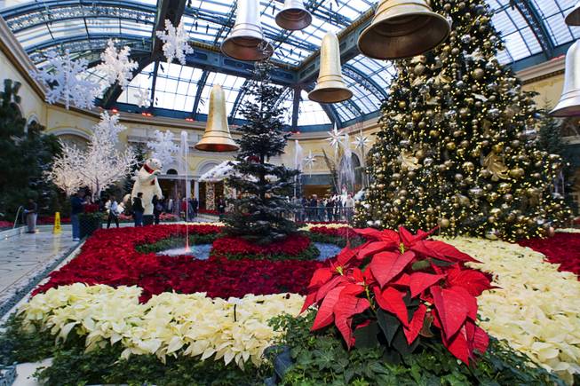 A view of the winter exhibit at the Bellagio Conservatory & Botanical Gardens Wednesday, December 14, 2011. The winter exhibit is free and open to the public everyday through Jan. 2, 2012.  .