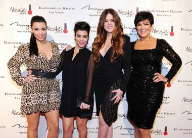 The Kardashian Khaos grand opening red carpet celebration at the Mirage with Kim Kardashian, Kourtney Kardashian, Khloe Kardashian and Kris Jenner on Dec. 15, 2011.

