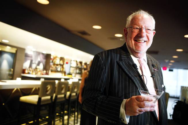 Oscar Goodman speaks with the media on opening night of Oscar's Steakhouse in the Plaza on Monday, Dec. 19, 2011.