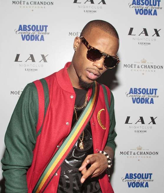 B.o.B at LAX in the Luxor on Dec. 31, 2011.