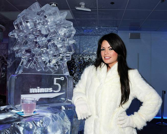 Laura Croft at Minus 5 Ice Bar in the Monte ...