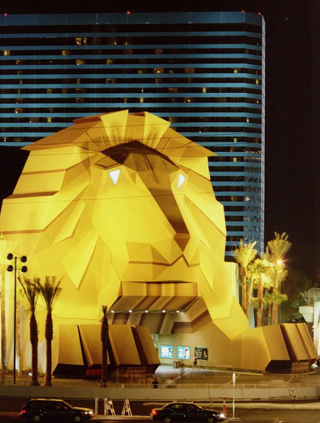 Entrance through the lion's mouth at the old MGM Hotel & Casino was considered unlucky by some.
