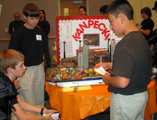 Clark County middle school students gathered at Northwest Career and Technical Academy Saturday to compete in the Future City Competition. Teams of students built tabletop model 