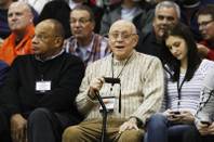UNLV coaching legend Jerry Tarkanian watches the Findlay Prep game against Bishop Gorman Saturday, Jan. 21, 2012 at Cox Pavilion. Findlay won the game 73-61.