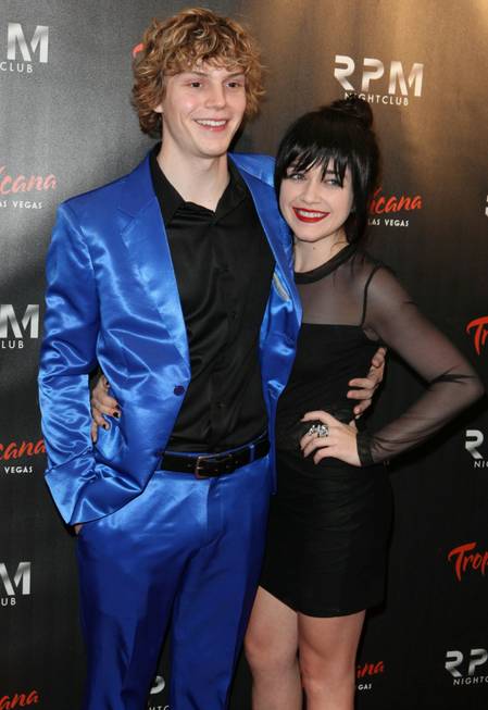 Blue satin suit-wearing Evan Peters celebrates his 25th birthday at ...