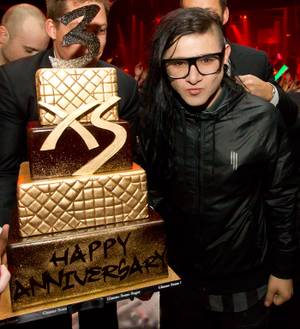 The third anniversary of XS in the Encore with DJ Skrillex on Monday, Feb. 6, 2012.