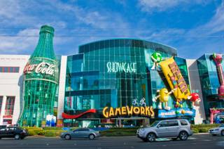 An exterior view of GameWorks on the Las Vegas Strip, Wednesday Feb. 22, 2012.
