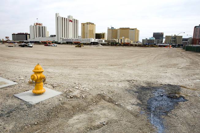A view of the future site of the Charlie Palmer, a boutique luxury hotel and restaurant, in the Symphony Park development in downtown Las Vegas Monday Feb. 27, 2012. 