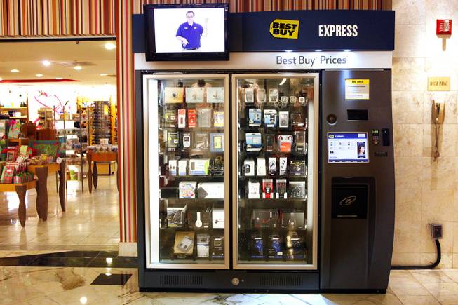 The Best Buy Express vending machine inside the Flamingo in Las Vegas on Wednesday, March 7, 2012.