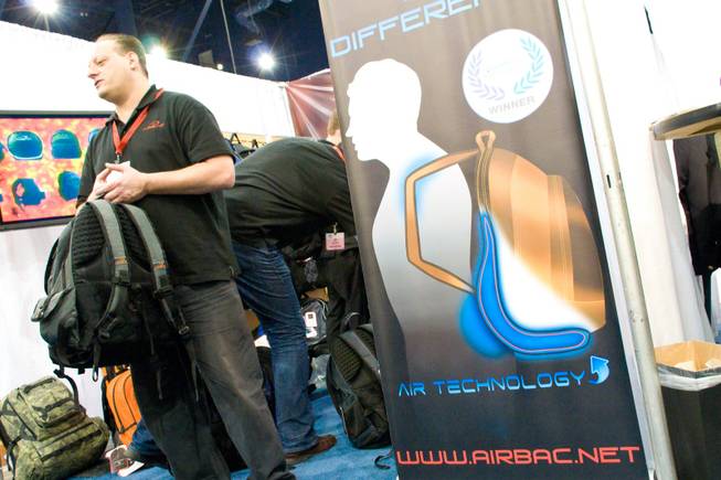 The AirBac backpack has a custom air bladder that evenly ...