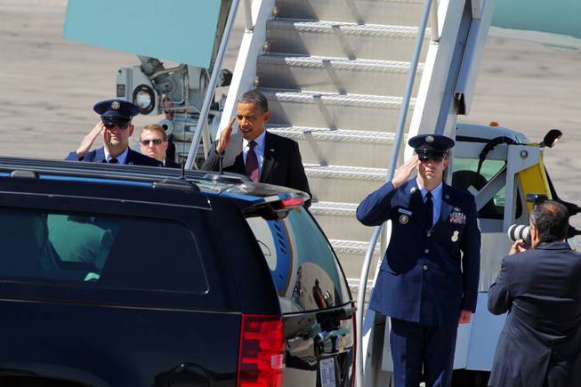 President Obama Arrives at McCarran March 2012
