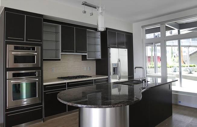 A kitchen is shown at The Modern, a mid-rise, 83-unit condominium complex on West Flamingo Road, Wednesday, March 28, 2012.