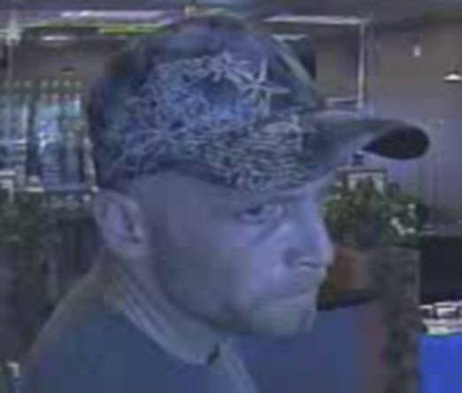 North Las Vegas Police are searching for this man, suspected of robbing a bank Tuesday across from the Fiesta Rancho, April 12, 2012.