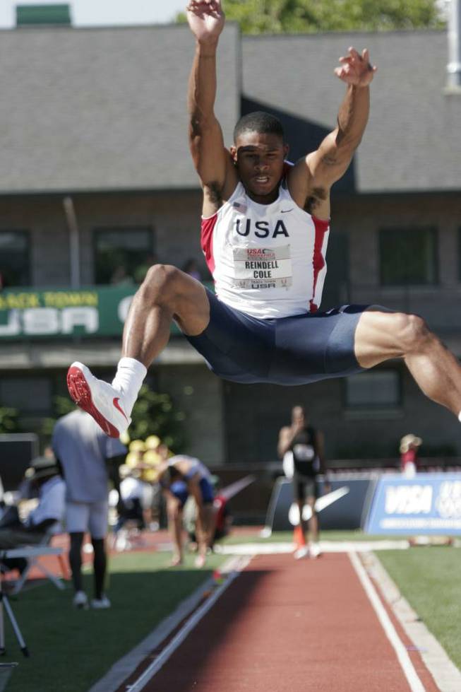 Desert Pines High graduate Reindell Cole is training primarily in the long jump at the Olympic Training Center in Chula Vista, Calif., with eyes on qualifying for a spot in London at the 2012 Olympics.