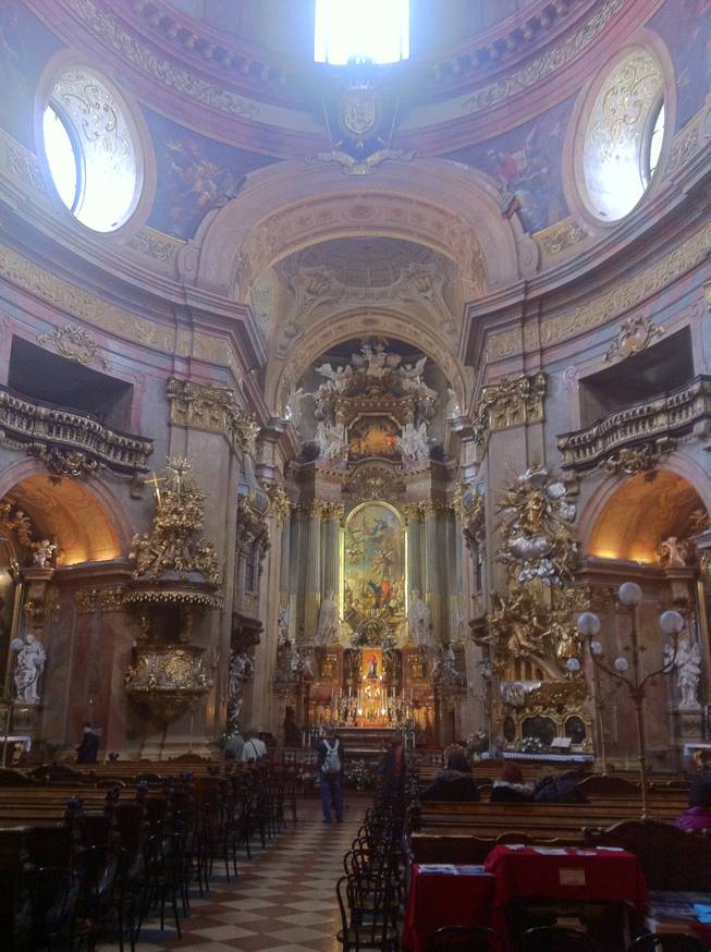 The altar at St. Peter's Church in Vienna.
