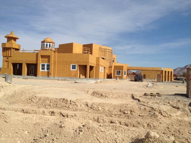 An image of an Islamic funeral home and mortuary under construction before it was destroyed in a Feb. 22 fire, April 18, 2012.