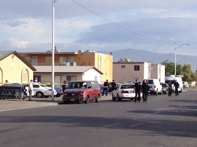 Two men were killed and two women critically injured in this four-plex in the 2000 block of Webster Street in North Las Vegas, police said.