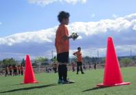 About 300 elementary school-age students from across the valley gathered for a tournament at the Charlie Kellogg and Joe Zaher Sports Complex on April 26, 2012, as part of the One Goal At A Time Soccer program, which was started 10 years ago by a local physical education teacher.