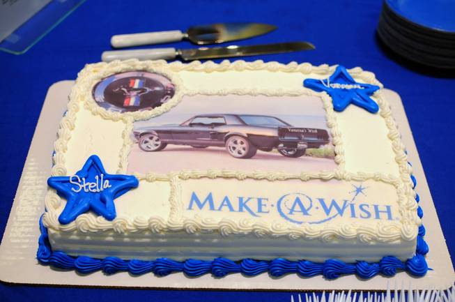A cake celebrating Vanessa Cazares' "Stella" -- her refurbished 1967 Ford Mustang coupe -- taken on Saturday, April 28, 2012.