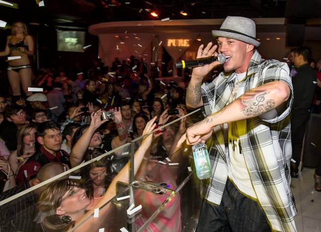Chris Rene hosts and performs at Pure in Caesars Palace on Tuesday, May 15, 2012.