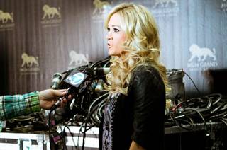 Carrie Underwood at the 2012 Billboard Music Awards rehearsals at MGM Grand Garden Arena on Saturday, May 19, 2012.