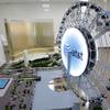 A model shows the SkyVue observation wheel relative to Mandalay Bay in the company's offices Monday, May 21, 2012. The top of the 500-foot tall ride will be higher than the Mandalay Bay with a phenomenal view of the Las Vegas Strip, said SkyVue developer Howard Bulloch.