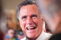 Presidential hopeful Mitt Romney greets supporters during a campaign rally at a local business, Tuesday May 29, 2012.