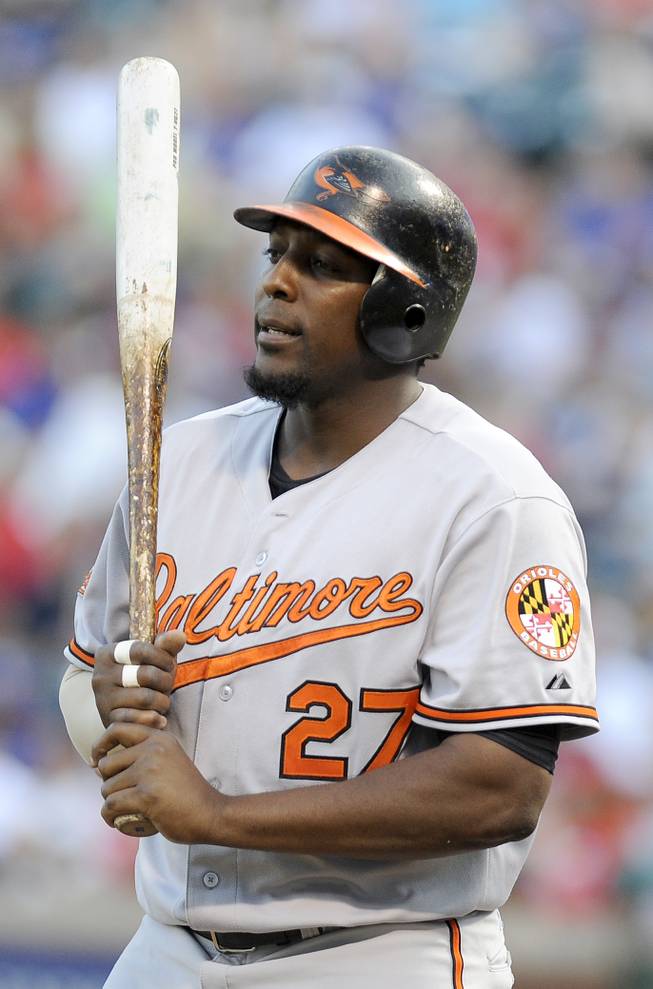 Vladimir Guerrero spent 2011 with the Baltimore Orioles, batting .290 with 13 home runs. 
