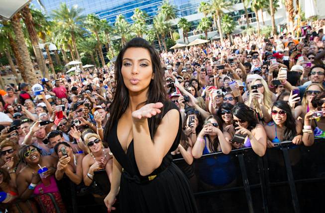 Kim Kardashian hosts at Rehab in the Hard Rock Hotel on Sunday, June 3, 2012.