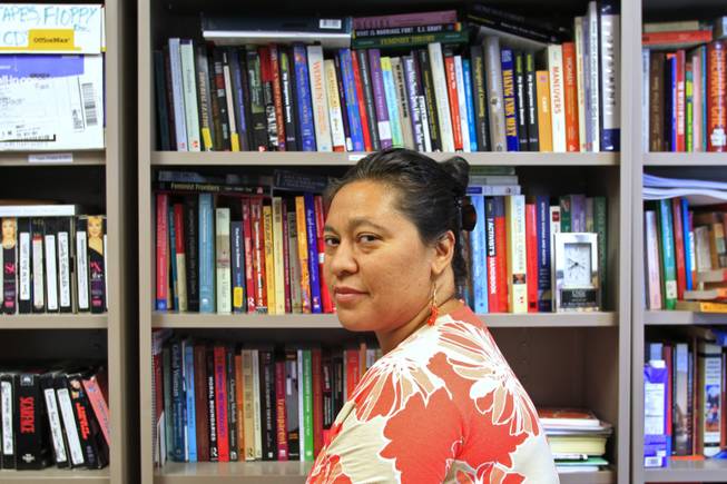 UNLV professor Anita Tijerina Revilla is seen in her office Wednesday, June 6, 2012.
