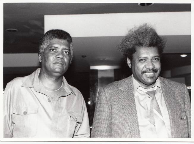 Duke Durden and Don King are seen together. Durden left the Nevada Athletic Commission to work for Don King Productions in the 80s.