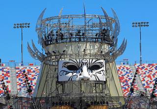 One of the stages is seen during a media preview of the Electric Daisy Carnival Thursday, June 7, 2012, at the Las Vegas Motor Speedway.