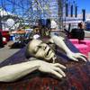 A sculpture waits to be placed at the Electric Daisy Carnival Thursday, June 7, 2012, at the Las Vegas Motor Speedway.