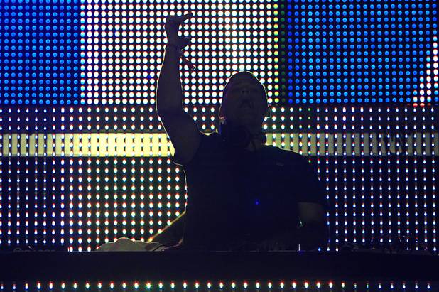 DJ Kaskade performs during the first night of the Electric Daisy Carnival early Saturday, June 9, 2012 at the Las Vegas Motor Speedway.
