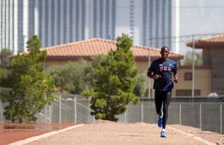 UNLV assistant coach Khadevis Robinson at the UNLV track Wednesday, June 13, 2012. 
