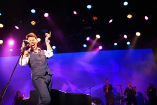 Frankie Moreno performs his 100th show at the Stratosphere on Wednesday, June 13, 2012.