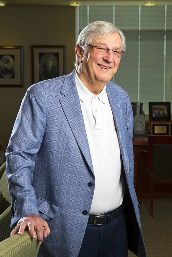 Bill Boyd, founder and executive chairman of Boyd Gaming, poses in the Boyd Gaming corporate offices Thursday, June 21, 2012. The casino in downtown Henderson, opened in 1962, is celebrating its 50th anniversary.