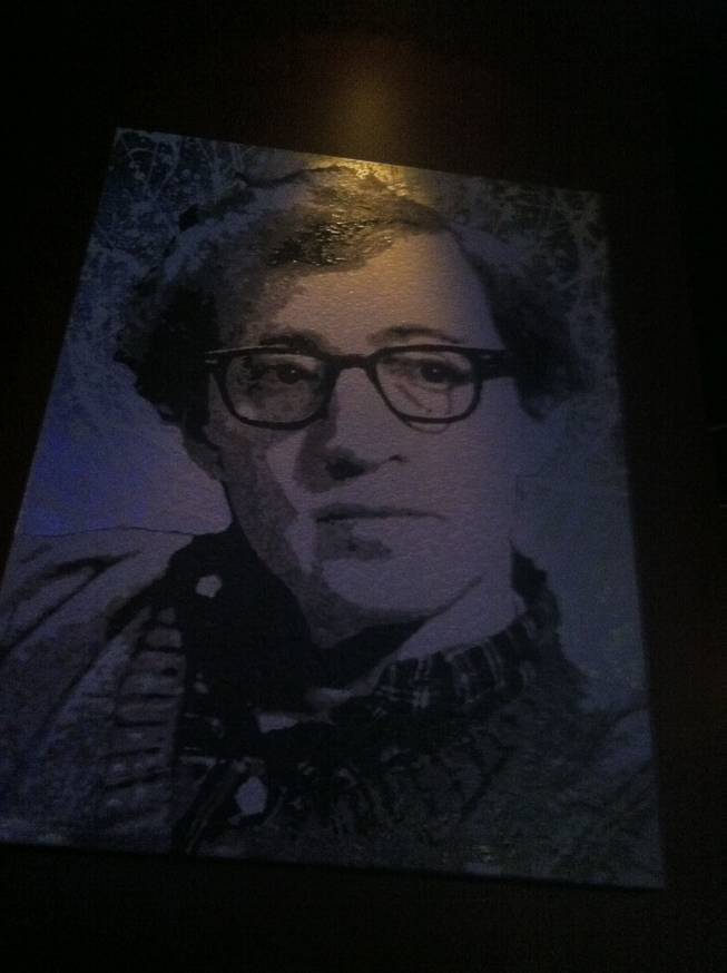 Woody Allen, shown in portraiture at Brad Garrett's Comedy Club at MGM Grand.