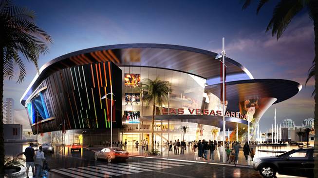 Artist rendering of the proposed Las Vegas Arena Foundation project.