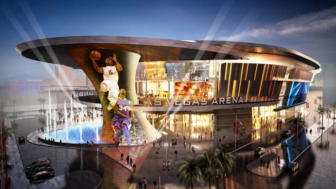 Artist rendering of the proposed Las Vegas Arena Foundation project.