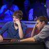 Jacob Balsiger, left, 21, of Tempe, Ariz., and Las Vegas resident Jeremy Ausmus compete in the World Series of Poker $10,000 buy-in, no-limit Texas hold'em main event at the Rio on July 16, 2012.