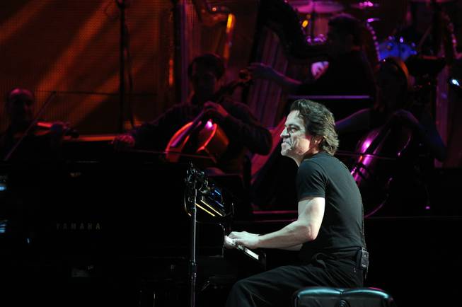 Composer Yanni performs for students at GRAMMY Soundchecks in The Nokia Theater on Tuesday, June 23, 2009, in Los Angeles. The GRAMMY Soundchecks engage students in conversation with the artists and their touring staff about the specifics of their careers and the necessary preparation for success.